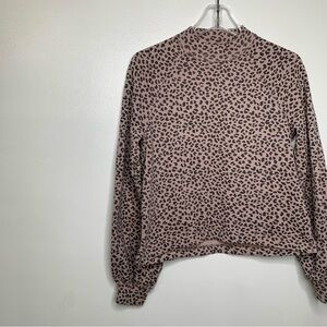 Abercrombie & Fitch Pullover Sweatshirt Animal Print Womens XS